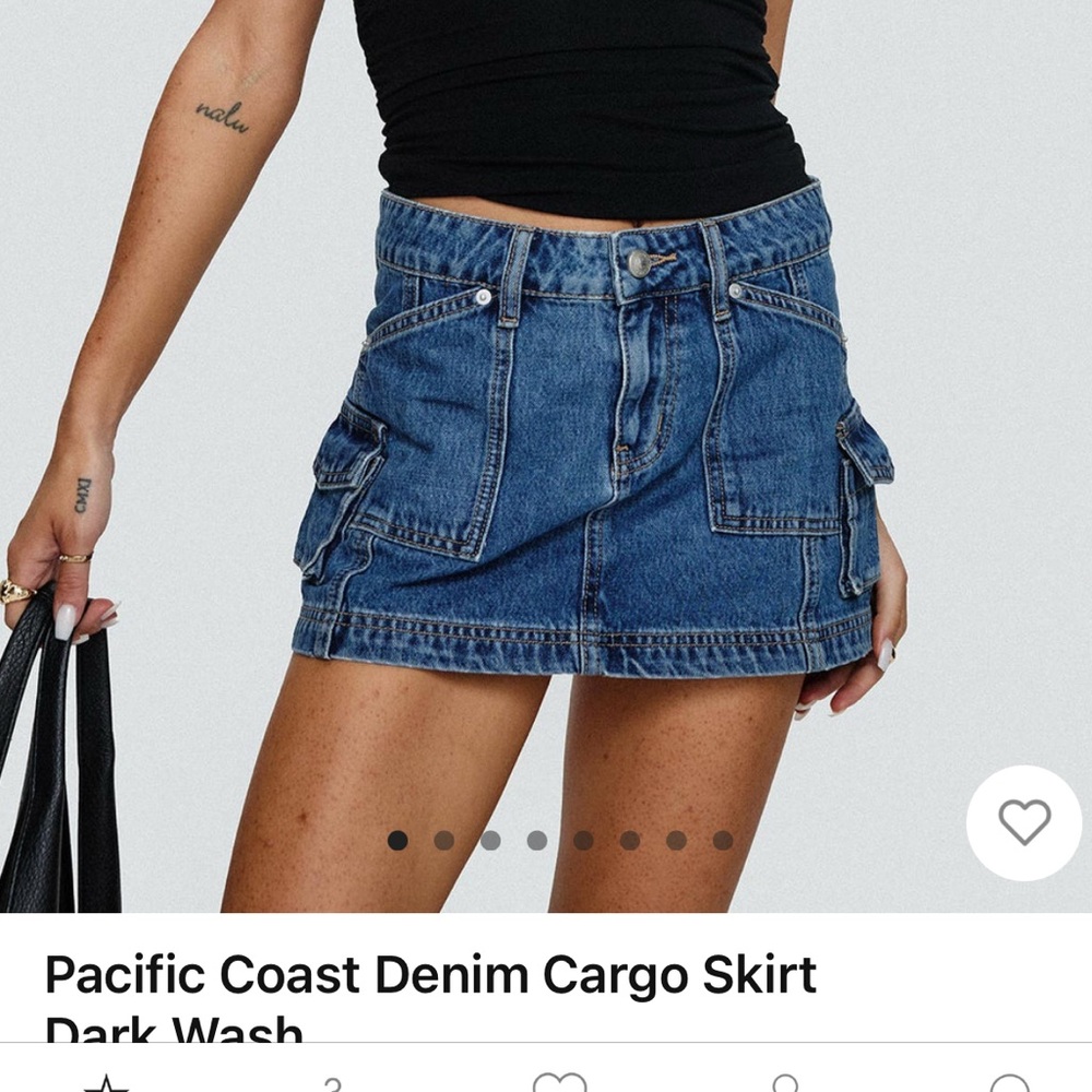 Princess Polly Blue Asymmetrical Fitted Mini Skirt